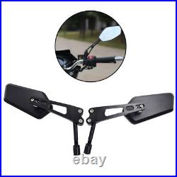 1 Pair Motorcycle Handle Bar End Rearview Side Mirrors 8/10mm Moun Hole Part Set