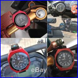 22mm CNC Billet Handlebar Bars Mount Clock Watch Thermometer For Ducati 28mm