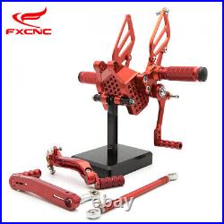 Aluminum Rearsets Motorcycle Adjustable Foot Peg Footrest For Ducati 749/999 Red