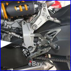 Billet Aluminum Rear Set Foot Pegs For Ducati 899 Panigale 1199 Panigale 2012-17
