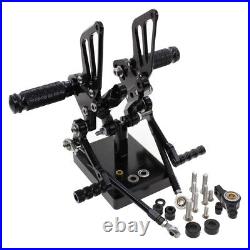 Black CNC Rearsets Foot pegs Rear set For 1098/S 2007-2008 848 2008-2010