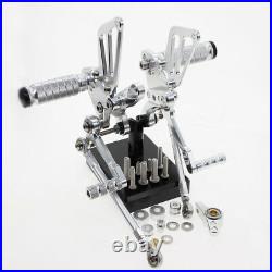 CNC Adjust Rearset Footpegs Footrests For Ducati 1098/S 2007-2008/1198 2009-2011