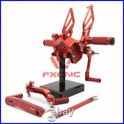 CNC Adjustable Front Rearset Footpegs Footrest Peg GP For 748/919/996/998 Red