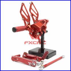 CNC Adjustable Front Rearset Footpegs Footrest Peg GP For 748/919/996/998 Red