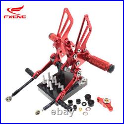 CNC Adjustable Rearsets Foot Pegs For Ducati 1098/S 2007-2008 848 2008-2010 2009