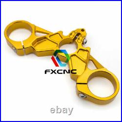 CNC Aluminum Motorcycle Top Upper Triple Clamp Tree Gold For Ducati 749 848 999