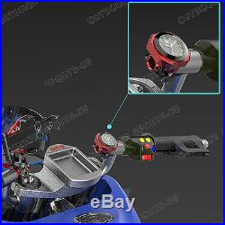CNC Billet Noctilucent Handlebar Clock Bars Mount For Ducati 7/8-1 1/8 Custom