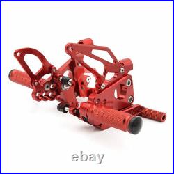 CNC Footpegs Rearsets Footrests For 2012-2013 1199 Panigale S Tricolore Red Pair