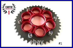 DUCATI CNC ALUMINUM REAR SPROCKET & CARRIER 520 38 to 41 for 1098 1198