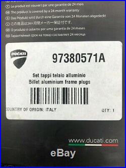 Ducati 97380571A XDiavel S Billet Aluminum Frame Plug Kit Roland Sands Design