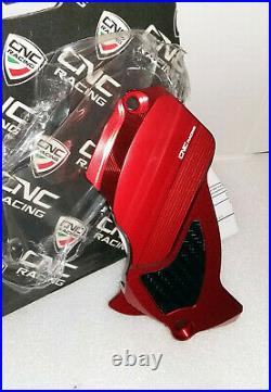 Ducati Monster 1200 CNC billet Sprocket Cover Guard inlay Carbon Red