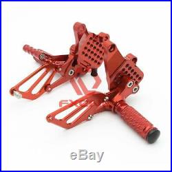 FXCNC CNC For Ducati 749 /999 Motorcycle Billet Red Rearset Footpegs Foot Mount