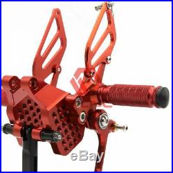 FXCNC CNC For Ducati 749 /999 Motorcycle Billet Red Rearset Footpegs Foot Mount