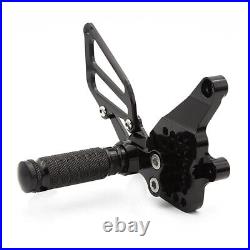 FXCNC CNC Motorcycle Rearset Footpegs Footrest Pedals Pegs For 749 /999 Black