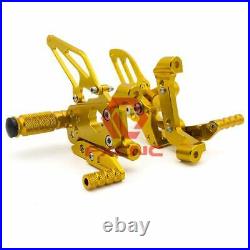 FXCNC For 2012-2014 1199 Panigale S CNC Footpegs Rearsets Footrests Gold