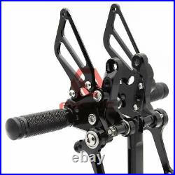 FXCNC Front Footpegs Rearset Footrest For 1198 2009-2011 2009 2010 2011 Black