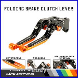Fit DUCATI 797 MONSTER 821 2015-2020 Folding Adjustable CNC Brake & Clutch Lever