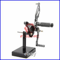 For 748/919/996/998 CNC Adjustable Front Rearset Footpegs Footrest Foot Peg Grey