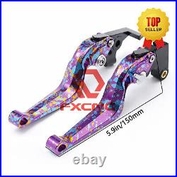 For 848 /EVO 2007-2013 FXCNC CNC 3D Camouflage Camber Brake Clutch Lever Short