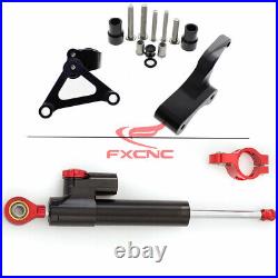 For Ducati 696 796 795 Motorcycle Black Steering Damper Stabilizer+Bracket Kit