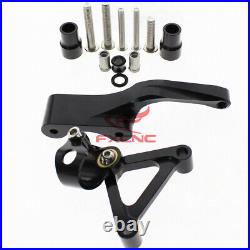 For Ducati 696 796 795 Motorcycle Steering Damper Stabilizer+Bracket Kit Black
