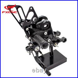 For Ducati Monster 696 2008-2013 CNC Black Adjustable Rear Set Rearset Footrest