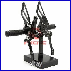 For For 848/848 EV0 2008 2009-2013 FXCNC Foot Pegs Rearset Footrests Mount Black