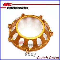 Gold CNC Billet Open Clutch Cover For Ducati Hypermotard 1100 Monster S4R CC27