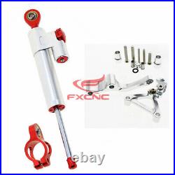 Motorcycle for Ducati 696 796 795 Steering Damper Stabilizer+Mount Bracket Kit