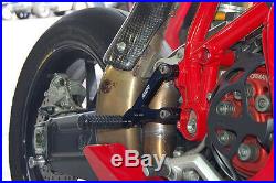 New Black Half Rearsets Rear Set Foot Pegs Pedal For Ducati 749 999 CNC Billet