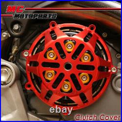Red CNC Billet Open Clutch Cover Ducati Monster 750 900 ie Dry Clutch CC21