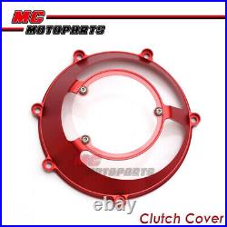 Red Ducati Dry Billet Clutch Cover Monster 620 750 900 1000 1100 ie CC31