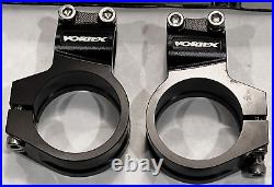 Vortex 48mm Black Stainless Steel 7 Degree Clip-Ons Removable Handlebar CL0048K